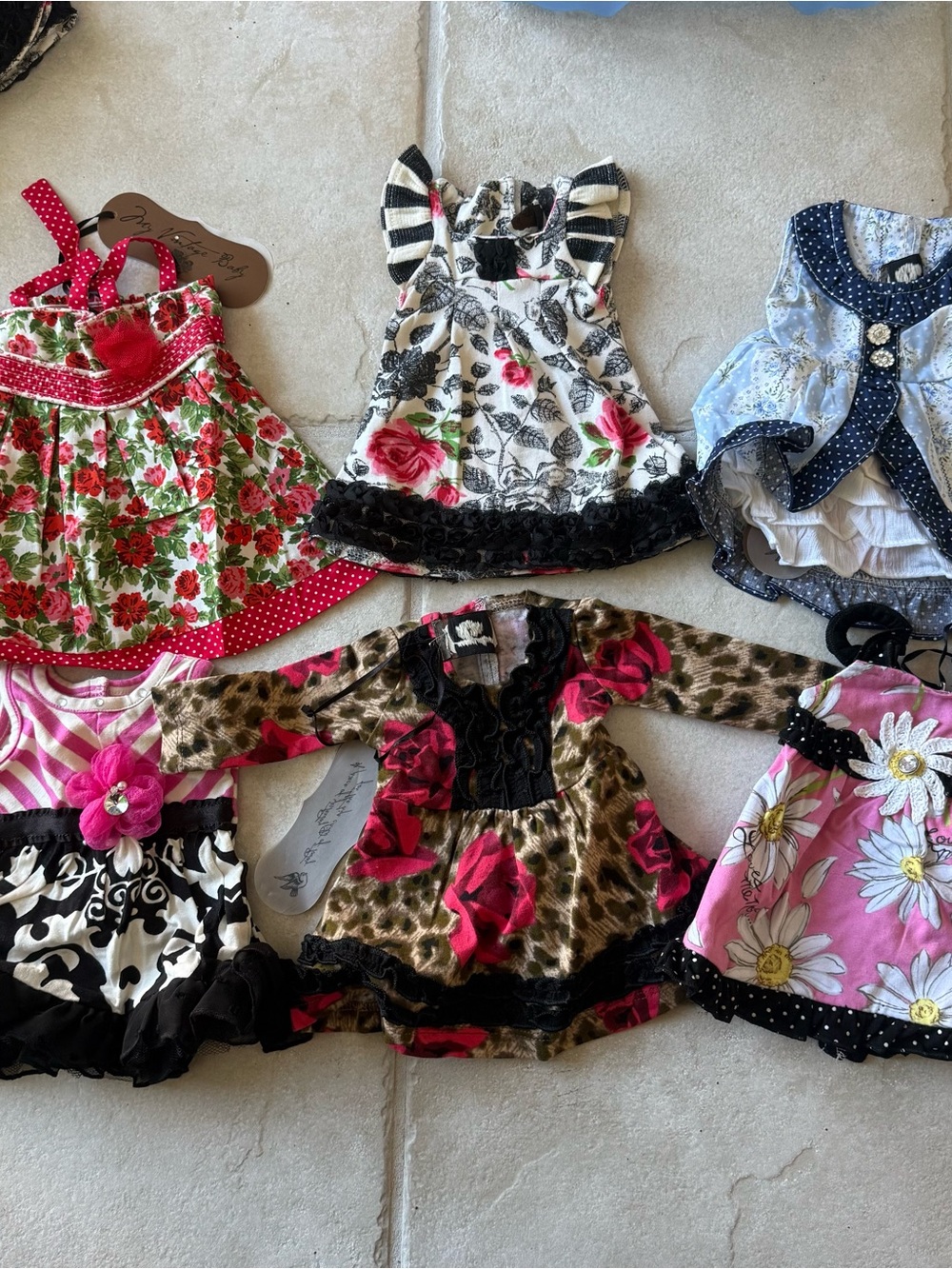 Vintage Couture Baby 18” Doll dress Lot of 6 fits American girl doll - Picture 3 of 15
